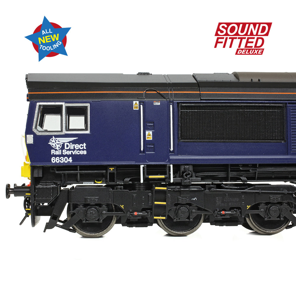 Bachmann 50-009SFX - Class 66/3 66304 DRS Compass (Small Logo) (SOUND FITTED DELUXE)