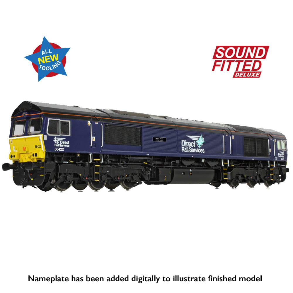 Bachmann 50-010SFX - Class 66/4 66422 'Max Joule 1958-1999' DRS Compass (Small Logo) (SOUND FITTED DELUXE)