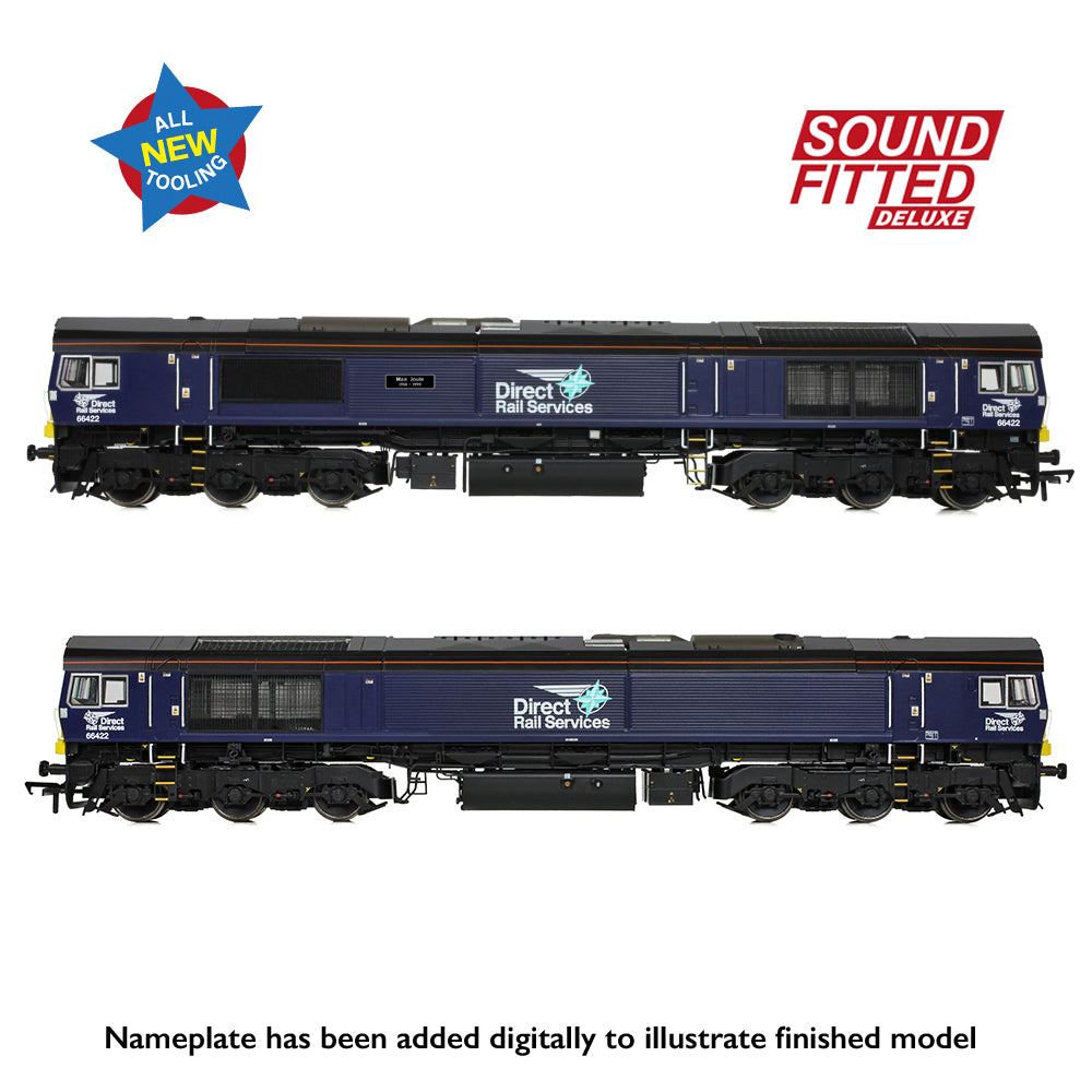 Bachmann 50-010SFX - Class 66/4 66422 'Max Joule 1958-1999' DRS Compass (Small Logo) (SOUND FITTED DELUXE)