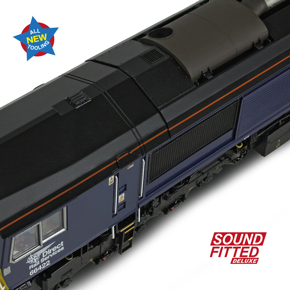 Bachmann 50-010SFX - Class 66/4 66422 'Max Joule 1958-1999' DRS Compass (Small Logo) (SOUND FITTED DELUXE)