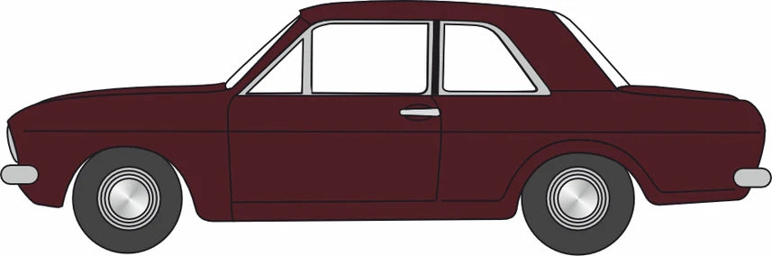 Oxford Diecast 76COR2010 - Ford Cortina MkII Black Cherry