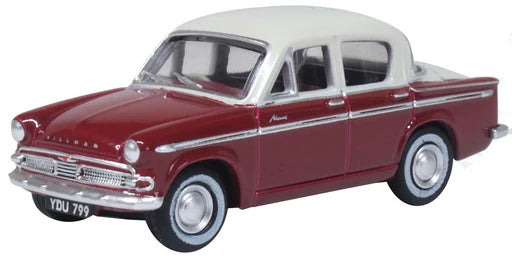 Oxford Diecast 76HM002 - Hillman Minx Series IIIA Pippin Red/Pearl Grey