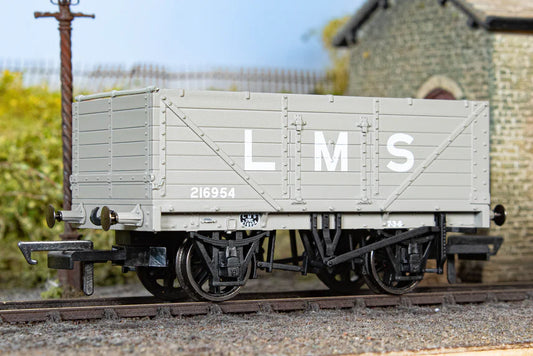 Oxford Rail 76MW7036 - 7 Plank Mineral Wagon LMS216954