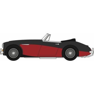 Oxford Diecast 76AH3006 - Austin Healey 3000 Black/Burgundy