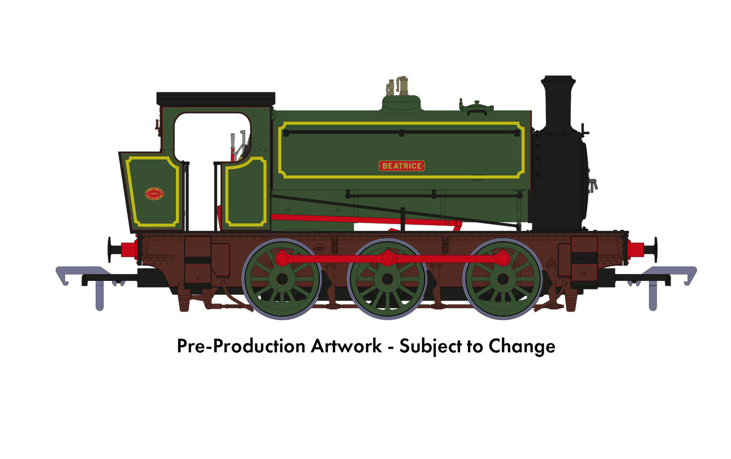 Rapido Trains UK 903013 - Hunslet 16In 0-6-0ST (Batch 2) Lined Green 'Beatrice (As Preserved)