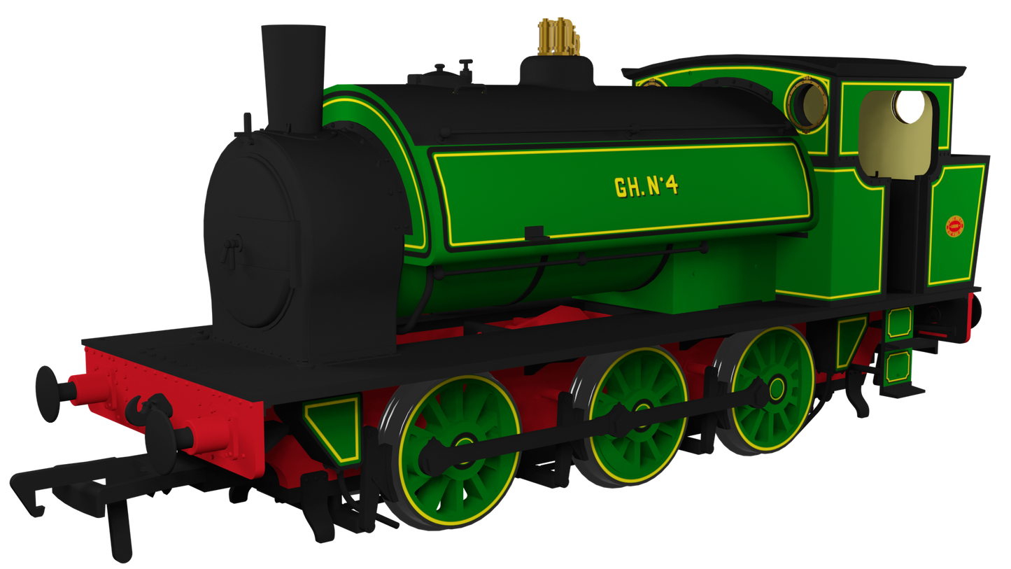 Rapido Trains UK 903015 - Hunslet 16In 0-6-0ST (Batch 2) Lined Light Green 'Glasshoughton' No.4