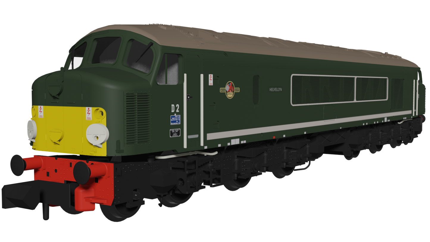 Rapido Trains UK 948003 - Class 44 BR Green With Small Yellow Panel D2 'Helvellyn' (DC/Silent)