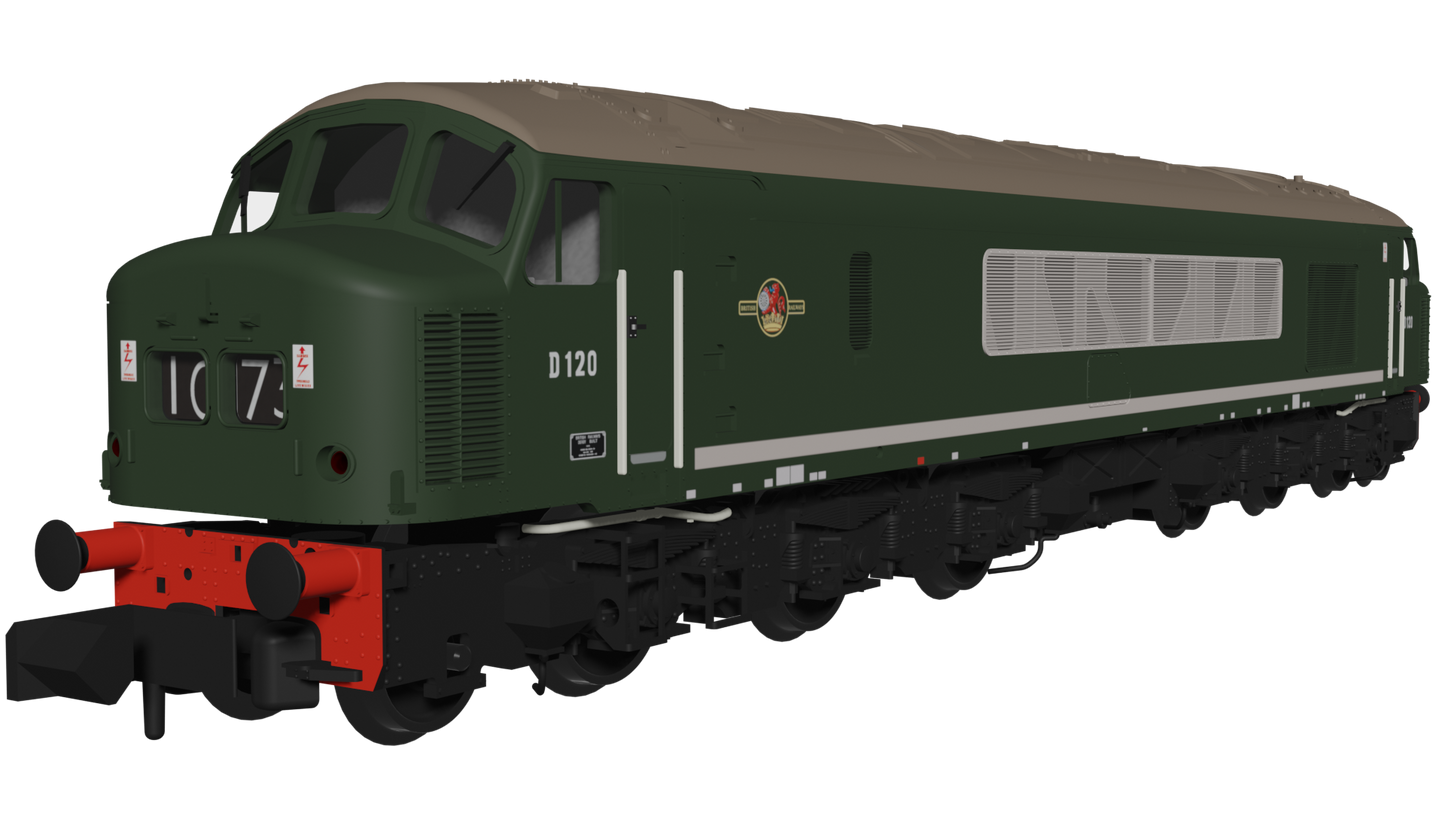 Rapido Trains UK 948101 - Class 45 D120 Plain BR Green  DC/SILENT
