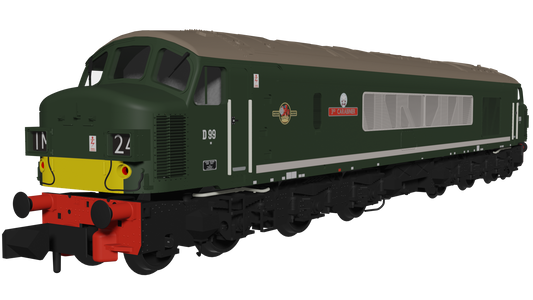 Rapido Trains UK 948102 - Class 45 D99 “3rd Carabinier” BR Green With Small Yellow Panels  DC/SILENT