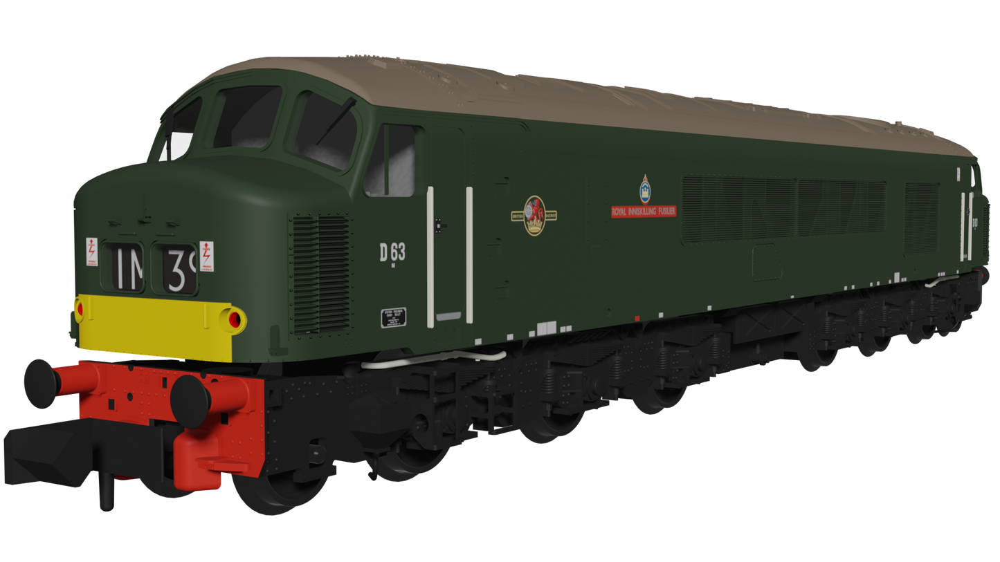 Rapido Trains UK 948603 - Class 45 D63 “Royal Inniskilling Fusilier” BR Economy Green (DCC SOUND FITTED)