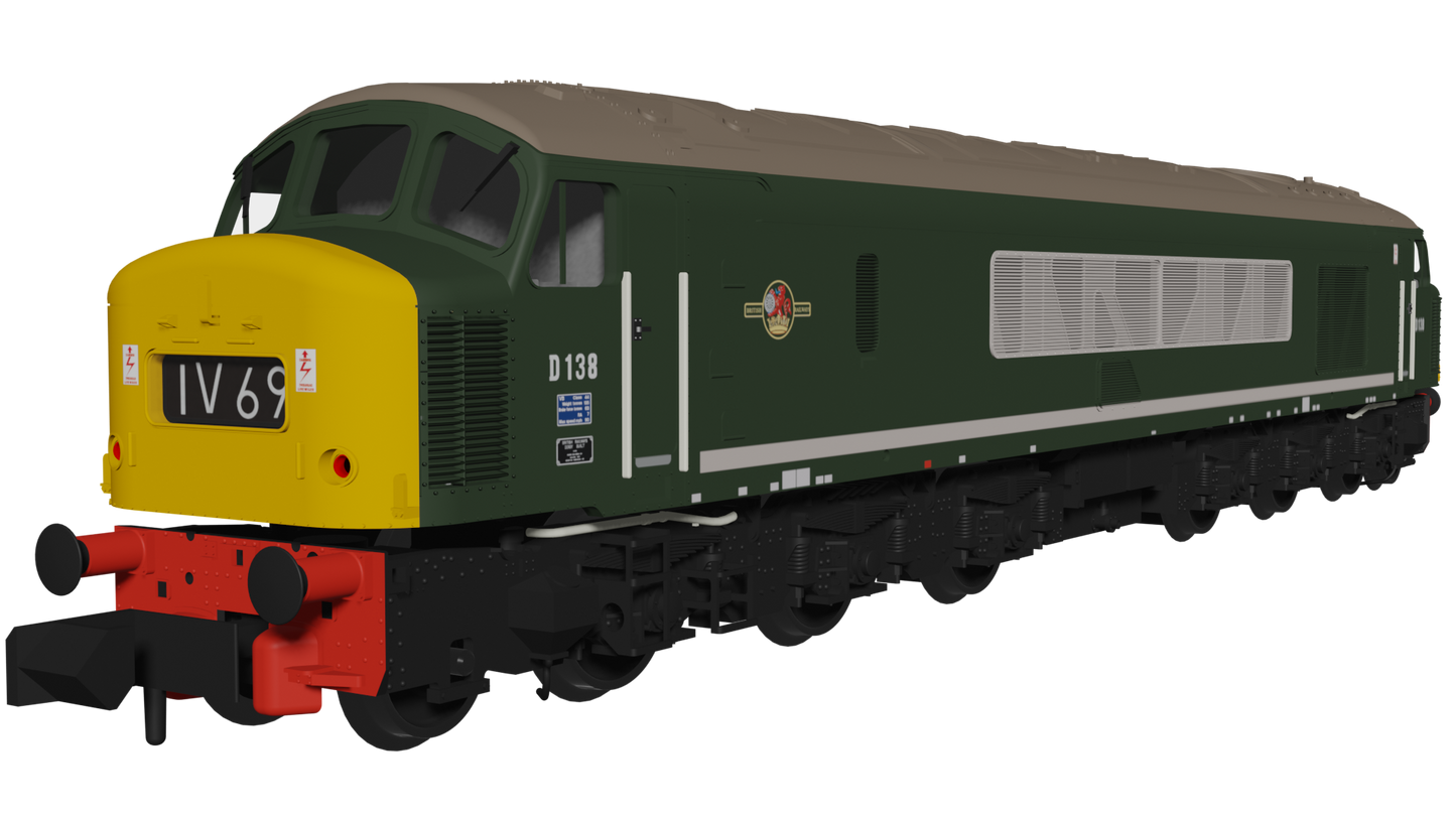 Rapido Trains UK 948203 - Class 46 D138 BR Green With Full Yellow Ends  DC/SILENT