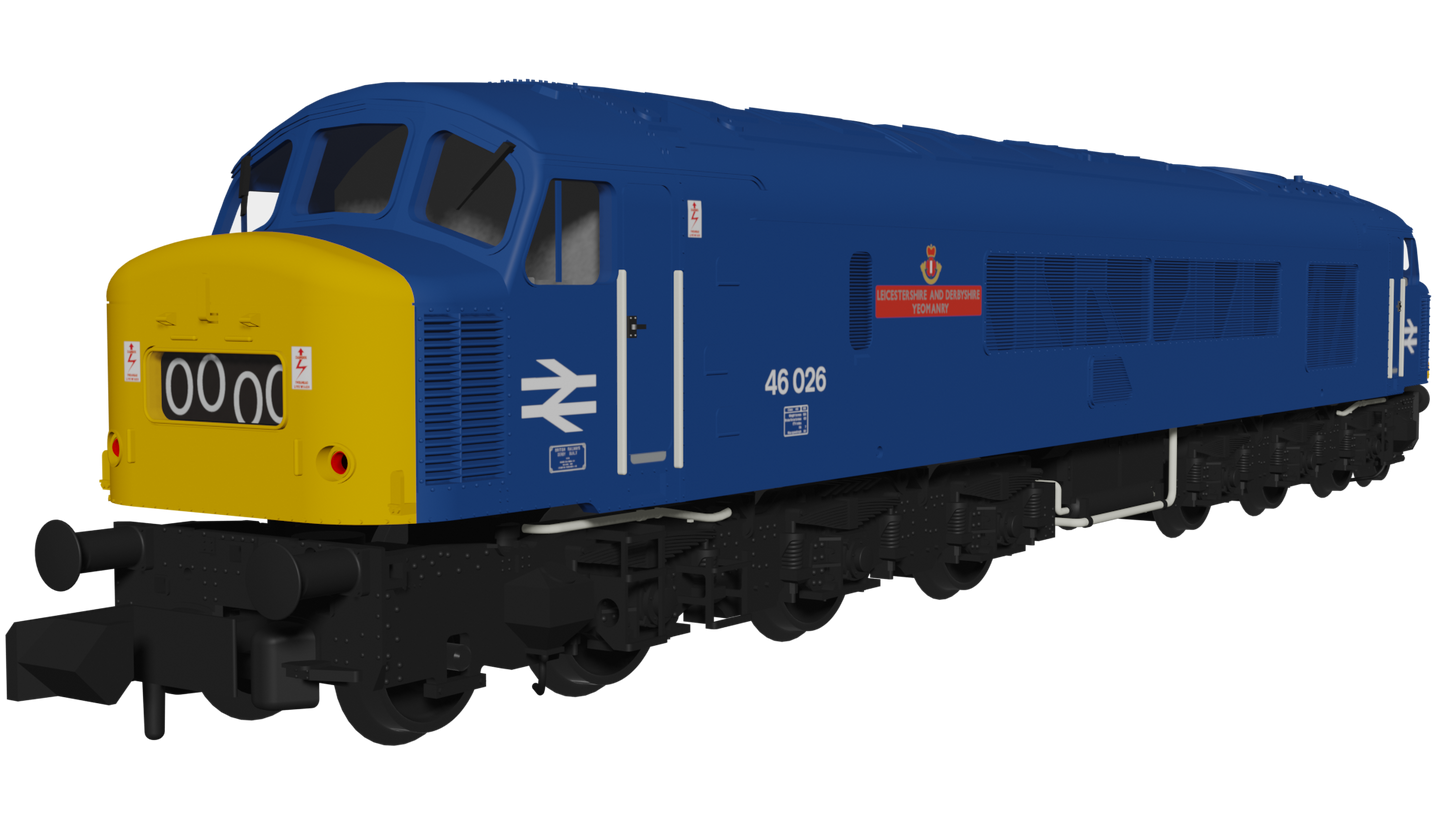 Rapido Trains UK 948204 - Class 46 46026 “Leicestershire and Derbyshire Yeomanry” BR Blue With Headcode Blinds  DC/SILENT