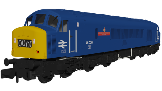 Rapido Trains UK 948204 - Class 46 46026 “Leicestershire and Derbyshire Yeomanry” BR Blue With Headcode Blinds  DC/SILENT