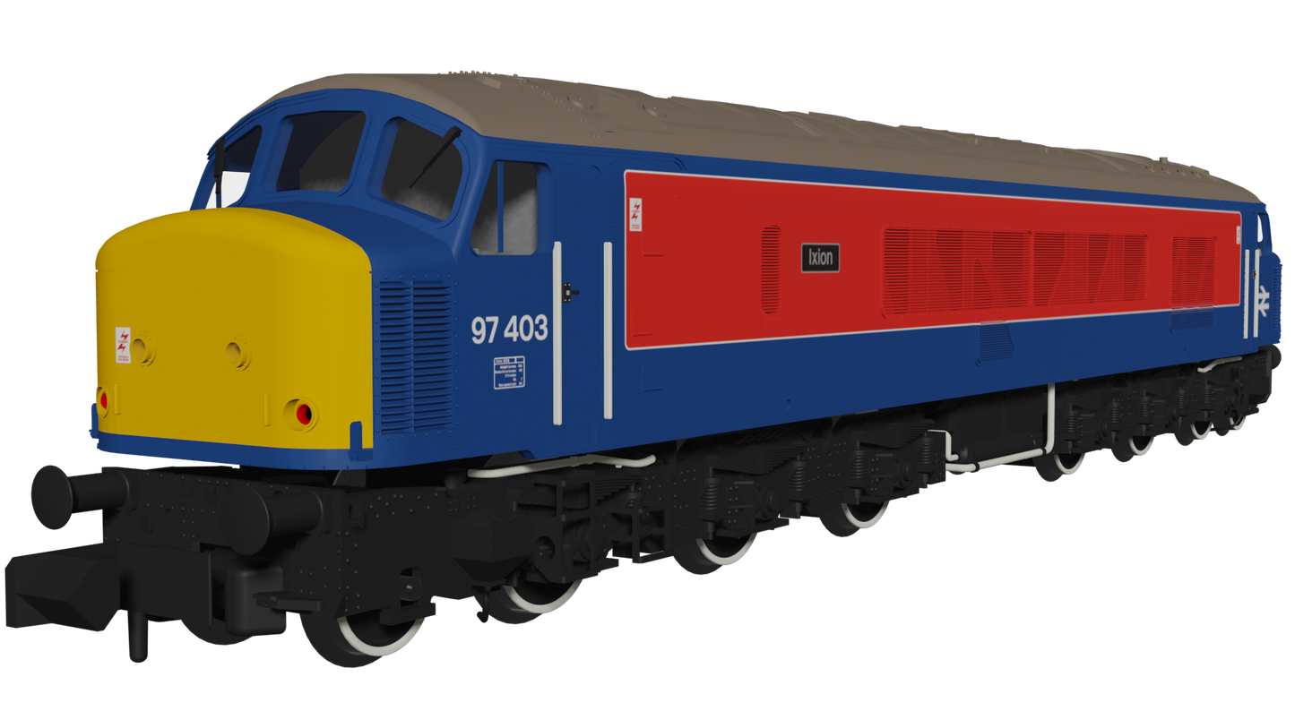 Rapido Trains UK 948707 - Class 46 97403 Ixion RTC Blue/Red With Sealed Beam Headlights (DCC SOUND FITTED)