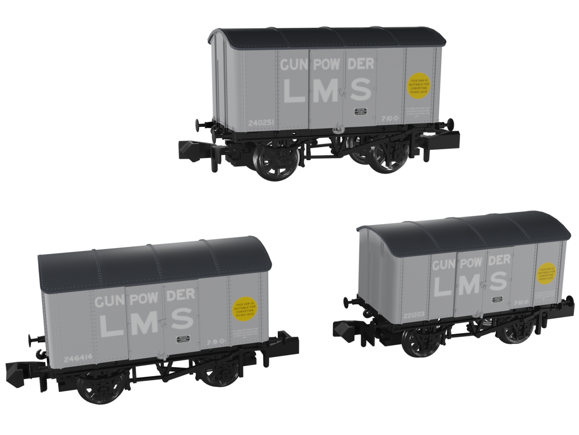 Rapido Trains UK 961006 - Not Quite Minks - LMS Acid Triple Pack