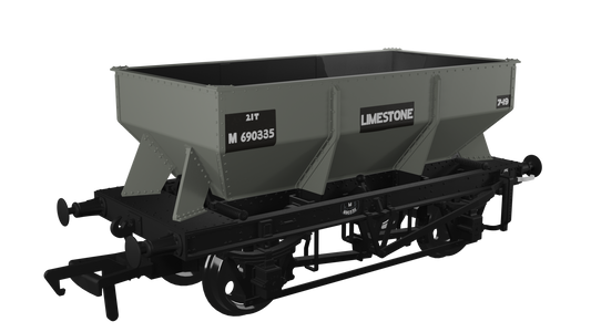 Rapido Trains UK 963010 - LMS Iron Ore Hopper – BR (Limestone) No.M690335