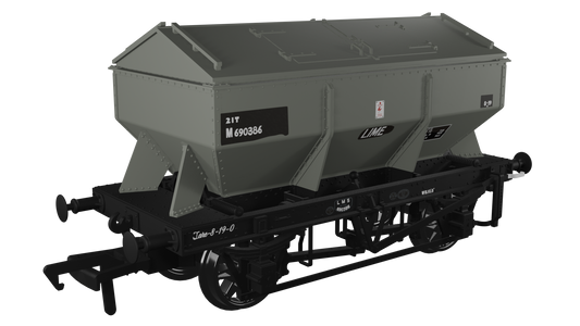 Rapido Trains UK 963012 - LMS Iron Ore Hopper – BR (Lime) No.M690386