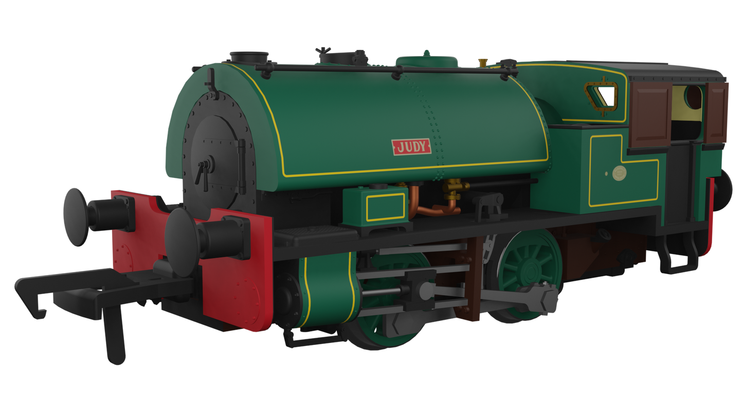 Rapido Trains UK 968001 - Port of Par Bagnalls Twin Pack - Lined Dark Green - DCC Ready