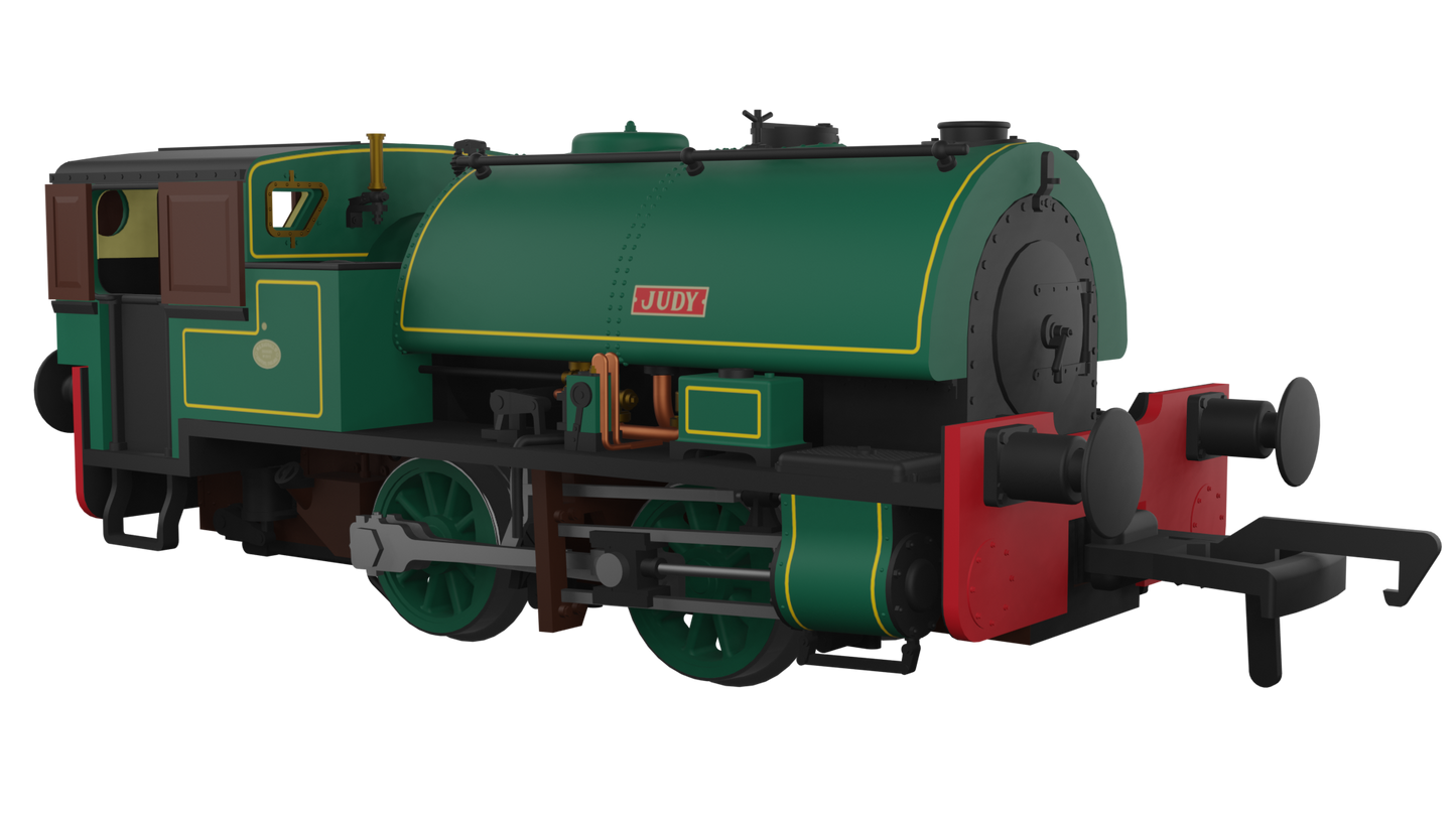 Rapido Trains UK 968001 - Port of Par Bagnalls Twin Pack - Lined Dark Green - DCC Ready