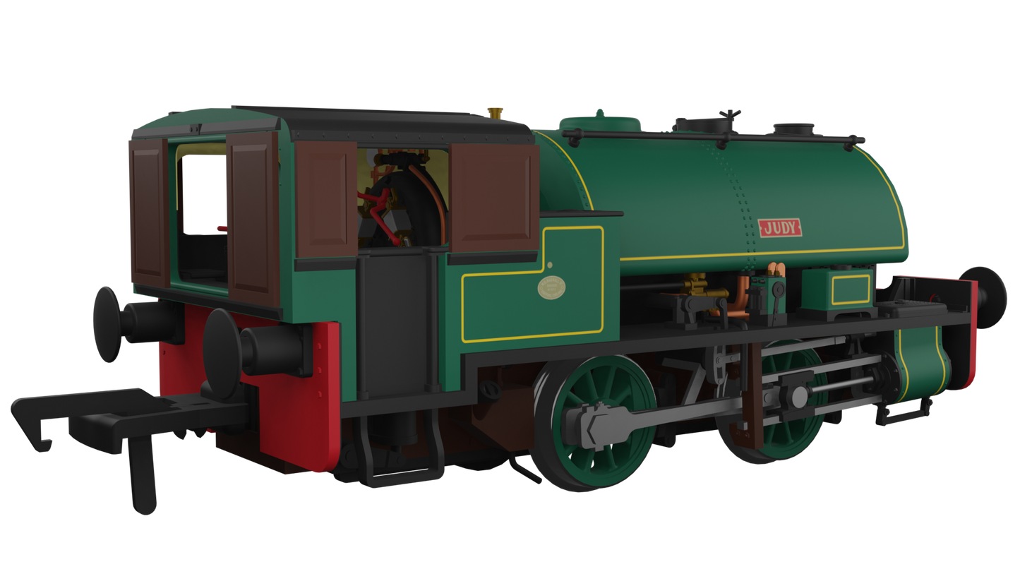 Rapido Trains UK 968001 - Port of Par Bagnalls Twin Pack - Lined Dark Green - DCC Ready