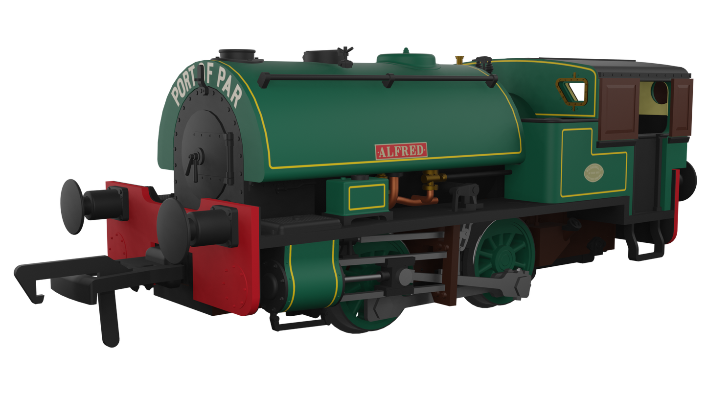 Rapido Trains UK 968001 - Port of Par Bagnalls Twin Pack - Lined Dark Green - DCC Ready