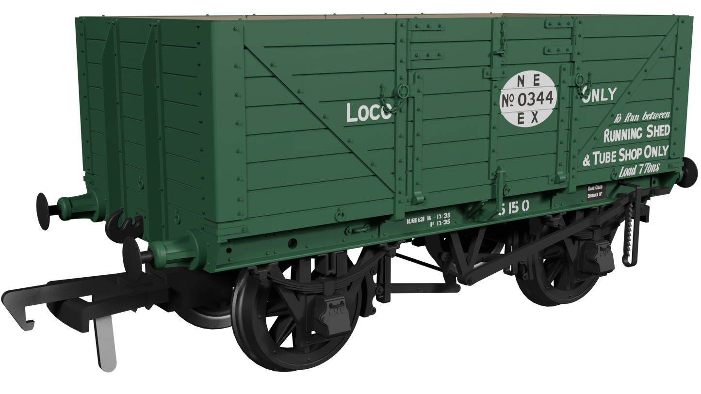 Rapido Trains 973007 - GER Dia.48 7-plank – LNER Loco No.0344