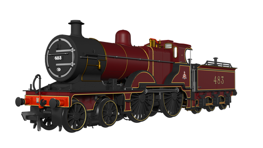 Rapido Trains UK 974002 - MR 483 No.483 Midland Railway Crimson - DCC Ready