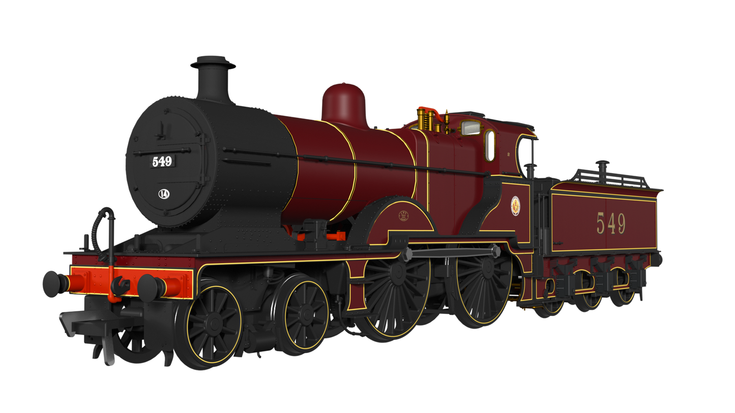 Rapido Trains UK 974006 - MR 483 LMS Lined Crimson (Emblem) No. 549 - DCC Ready