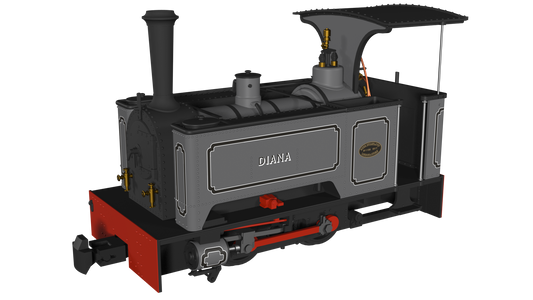 Rapido Trains 986001 - Kerr Stuart Sirdar 'Diana' - Lined Grey (DCC Ready)