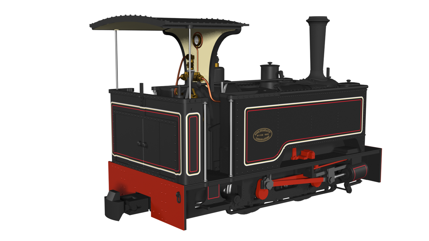 Rapido Trains 986003 - Kerr Stuart Sirdar - Lined Black (DCC Ready)