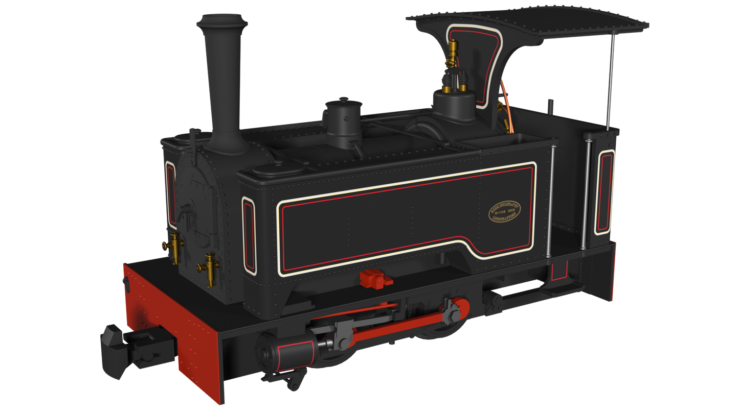 Rapido Trains 986003 - Kerr Stuart Sirdar - Lined Black (DCC Ready)