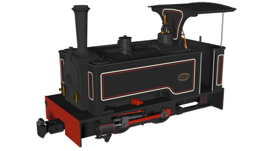 Rapido Trains 986503 - Kerr Stuart Sirdar - Lined Black (DCC Fitted)