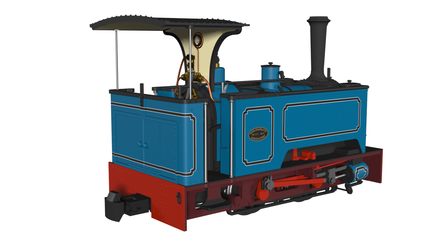 Rapido Trains 986004 - Kerr Stuart Sirdar - Lined Blue (DCC Ready)