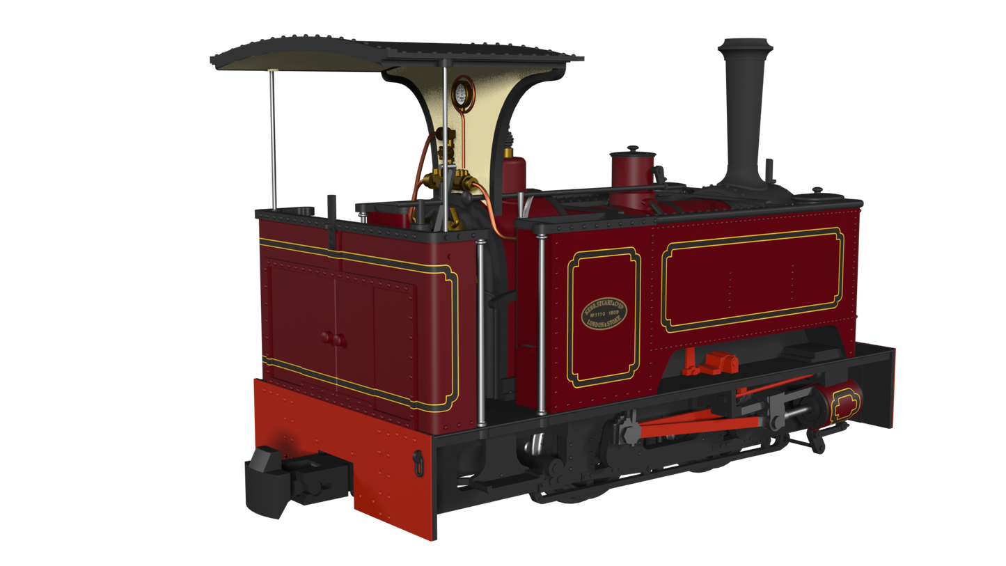 Rapido Trains 986006 - Kerr Stuart Sirdar - Lined Maroon (DCC Ready)
