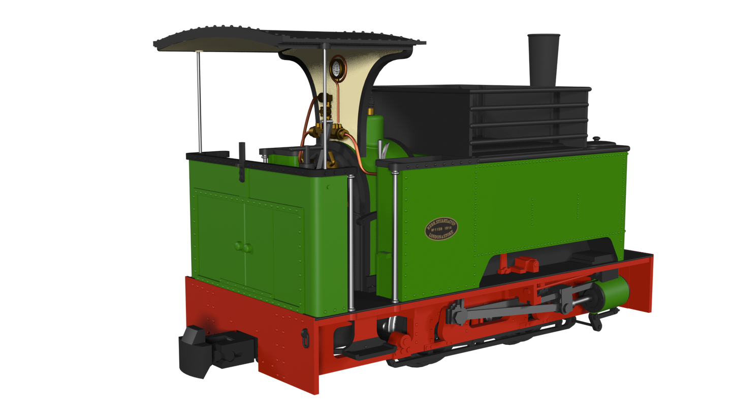 Rapido Trains 986007 - Kerr Stuart Sirdar - Plain Green (DCC Ready)