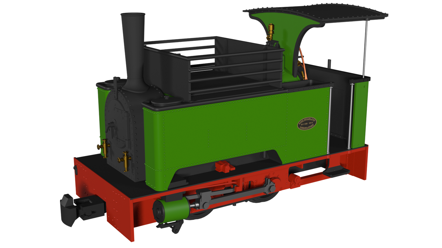 Rapido Trains 986007 - Kerr Stuart Sirdar - Plain Green (DCC Ready)