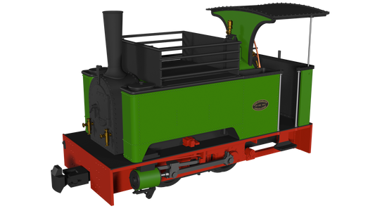 Rapido Trains 986007 - Kerr Stuart Sirdar - Plain Green (DCC Ready)