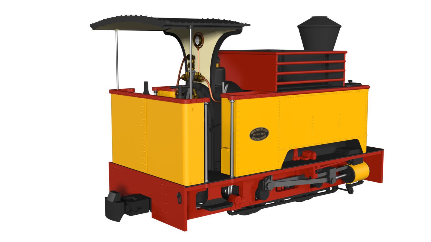 Rapido Trains 986508 - Kerr Stuart Sirdar - Plain Yellow (DCC Fitted)