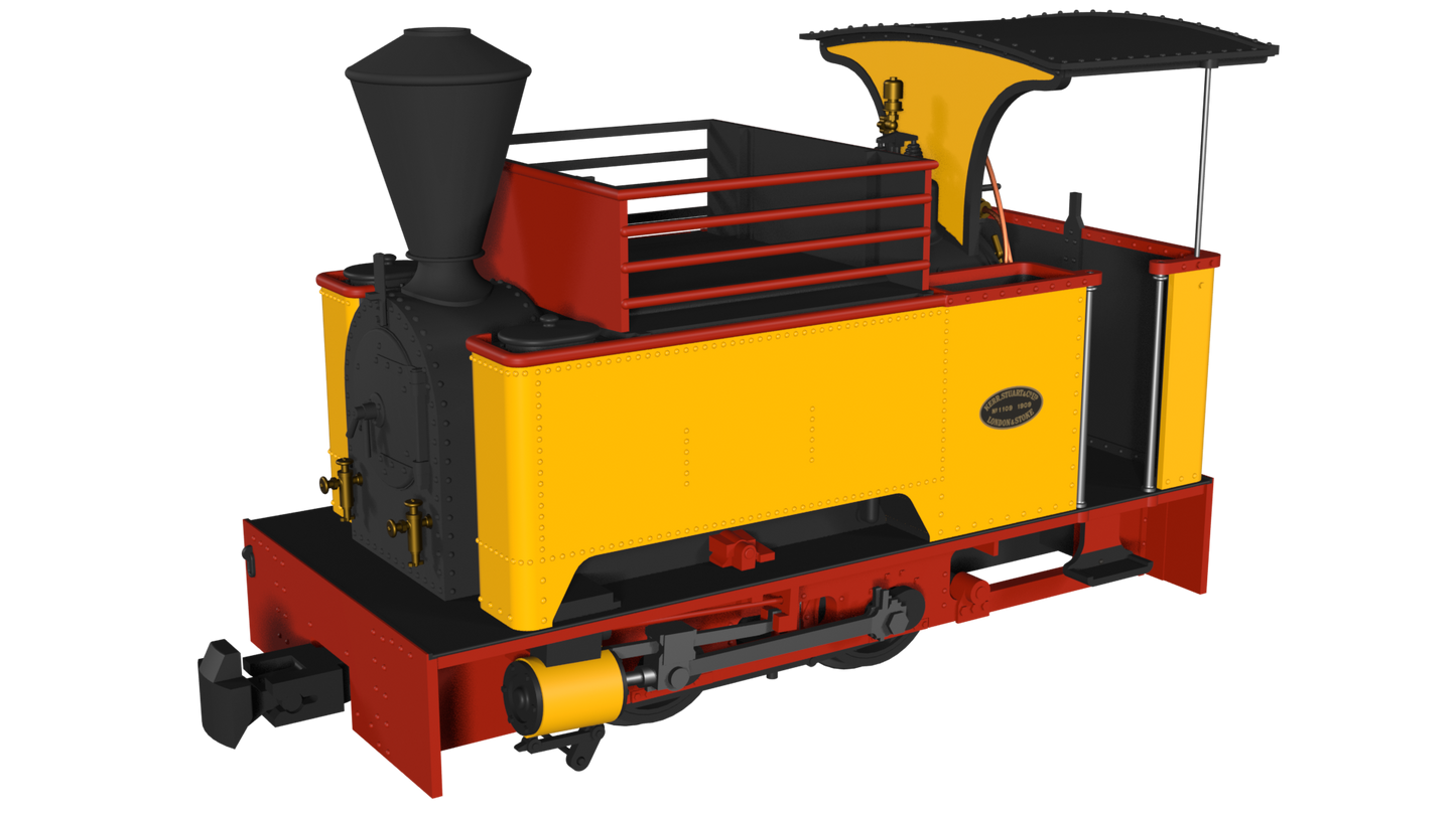 Rapido Trains 986508 - Kerr Stuart Sirdar - Plain Yellow (DCC Fitted)