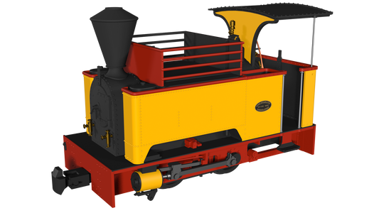 Rapido Trains 986508 - Kerr Stuart Sirdar - Plain Yellow (DCC Fitted)