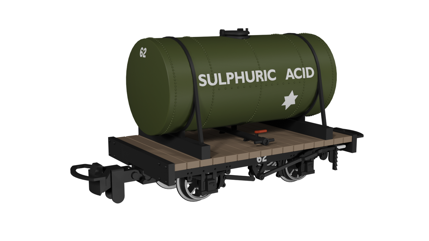 Rapido Trains 990106 - Cylindrical Tank – Sulphuric Acid No.62