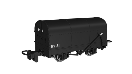Rapido Trains 990201 - Gunpowder Van – Plain Black No.31