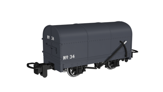Rapido Trains 990203 - Gunpowder Van – Plain Dark Grey No.34