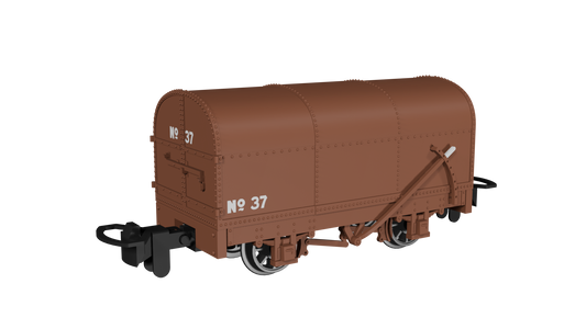 Rapido Trains 990204 - Gunpowder Van – Plain Rusty Brown No.37