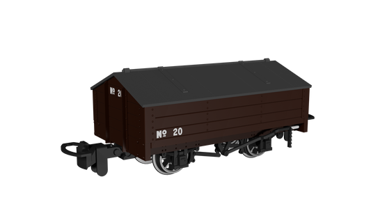 Rapido Trains 990401 - Peaked Roof Van – Plain Brown No.20
