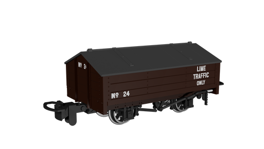 Rapido Trains 990402 - Peaked Roof Van – Brown 'Lime' No.24