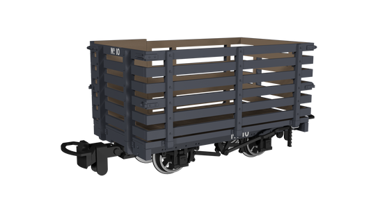 Rapido Trains 990601 - Livestock Wagon – Plain Dark Grey No.10