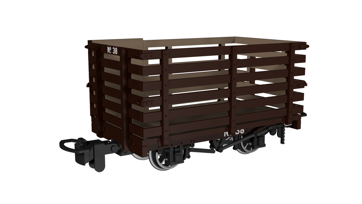 Rapido Trains 990604 - Livestock Wagon – Plain Brown No.38