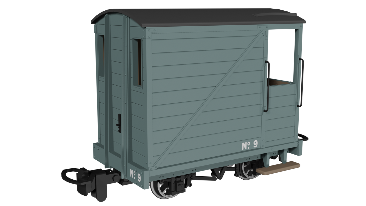 Rapido Trains 990803 - Single Veranda Brake Van – Plain Grey No.9