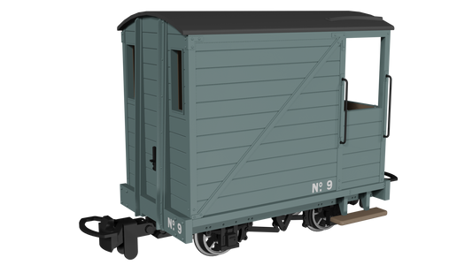 Rapido Trains 990803 - Single Veranda Brake Van – Plain Grey No.9